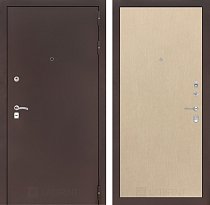 LABIRINT Входная металлическая дверь CLASSIC антик медь панель 5 венге светлый